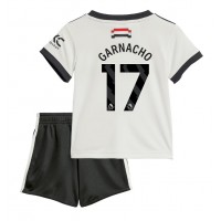 Maglie da calcio Manchester United Alejandro Garnacho #17 Terza Maglia Bambino 2024-25 Manica Corta (+ Pantaloni corti)